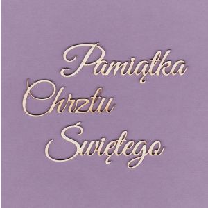 Tekturka Crafty Moly Napis G4 - Pamiątka Chrztu Świętego, mała